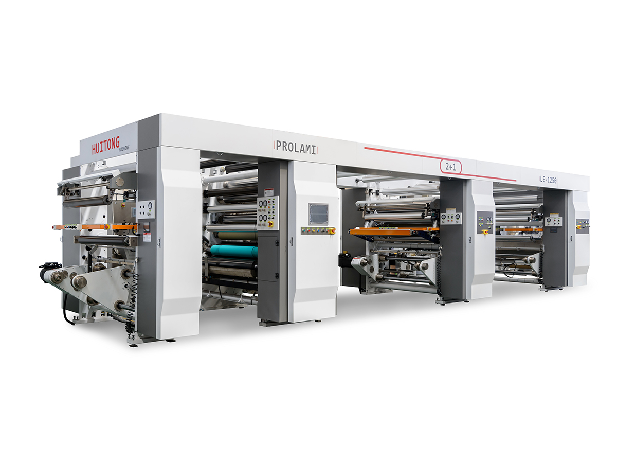 LE 2+1 Liuotinvapaa kaksiasemainen kolmikerroksinen laminaattikone